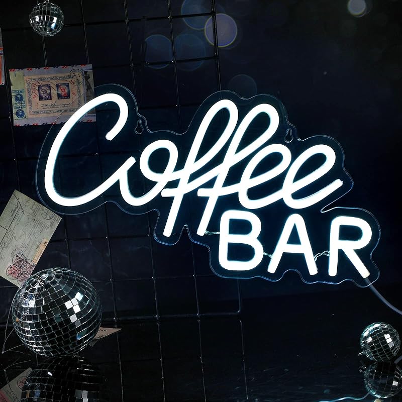 Letrero neón LED decoración cafetería tienda barra café