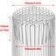 Cubierta ventilación secadora acero inox 304 5.91pulg