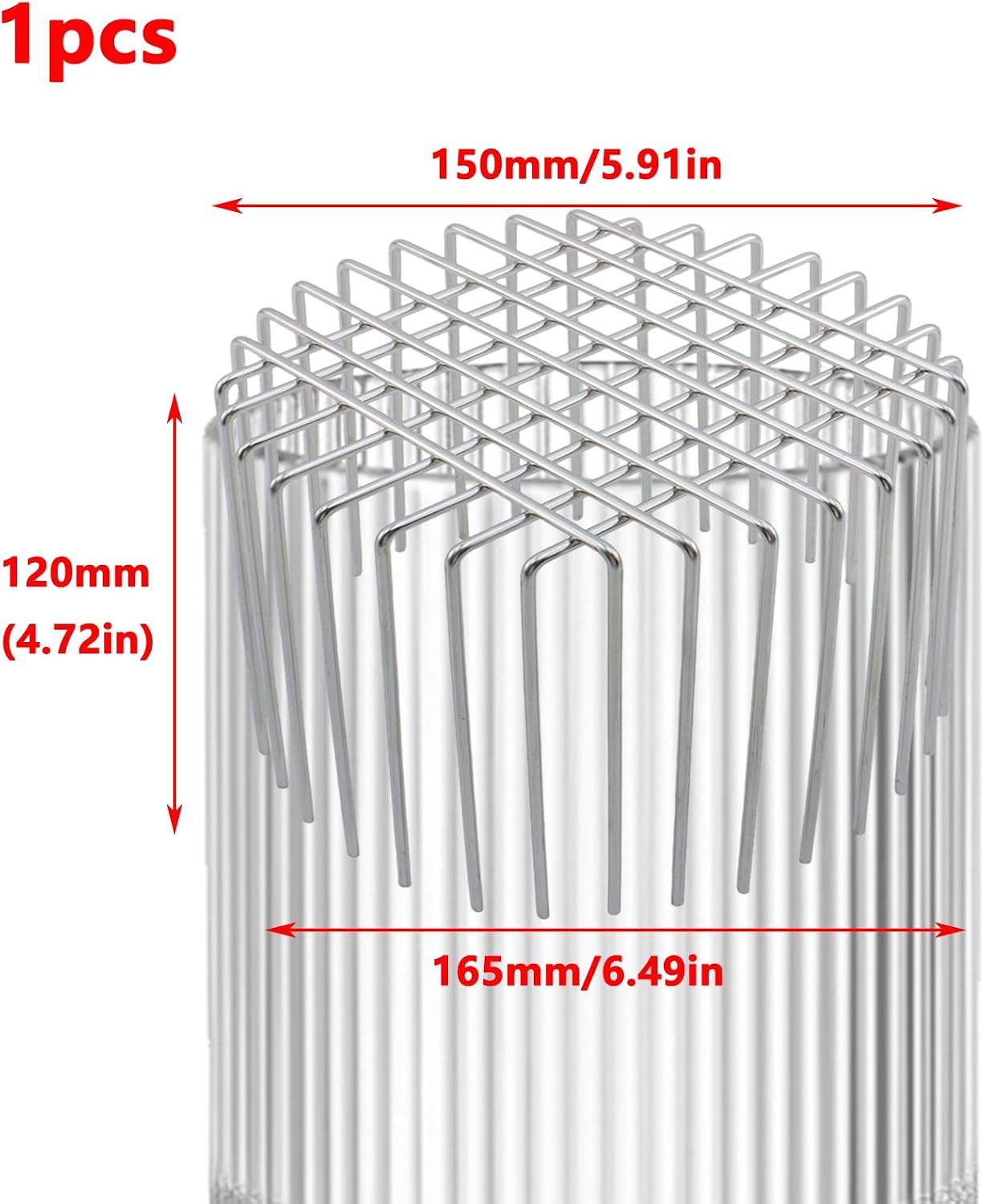 Cubierta ventilación secadora acero inox 304 5.91pulg