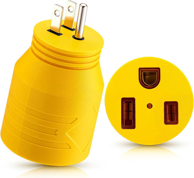 Adaptador soldador 5-15p a 6-50r 3 clavijas macho hembra