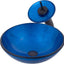 Set lavabo vidrio baño bronce aceitado