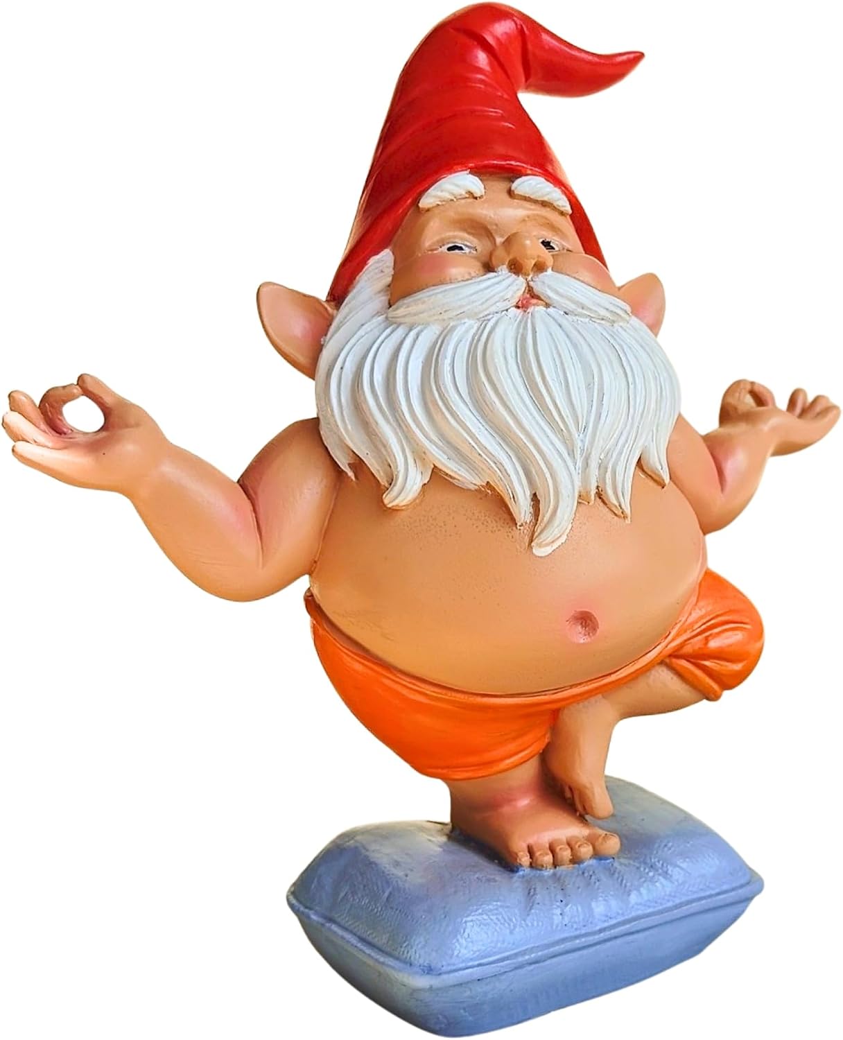 Estatua gnomo Zen Yoga resina postura árbol jardín