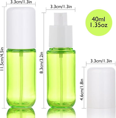 Set 3 Botellas Spray Viaje 40ml Plástico Recargables