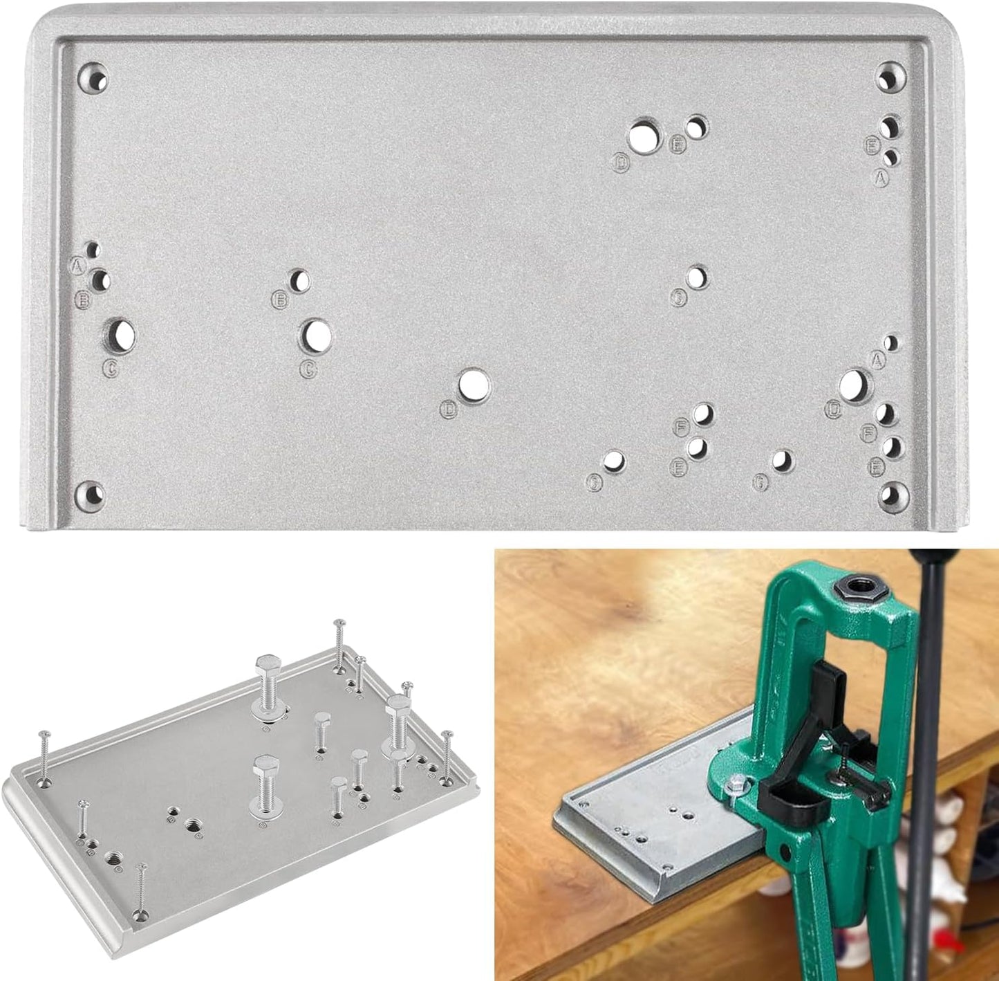 Placa base accesorios RCBS 9282 gris 10x6pulg