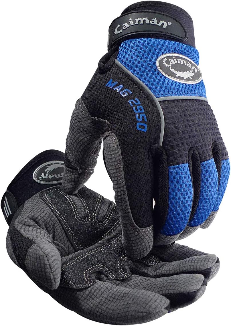 Guantes multiactividad cuero sintético malla aire acolchado 2xl