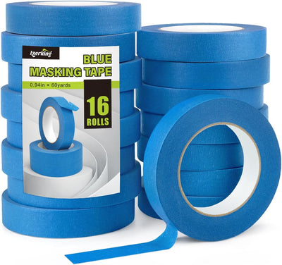 Cinta adhesiva pintura azul 0.94pulg x60yd 16 rollos