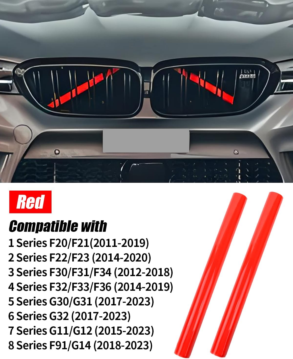 Insertos parrilla BMW Serie 1-7 F20 F30 Rojo