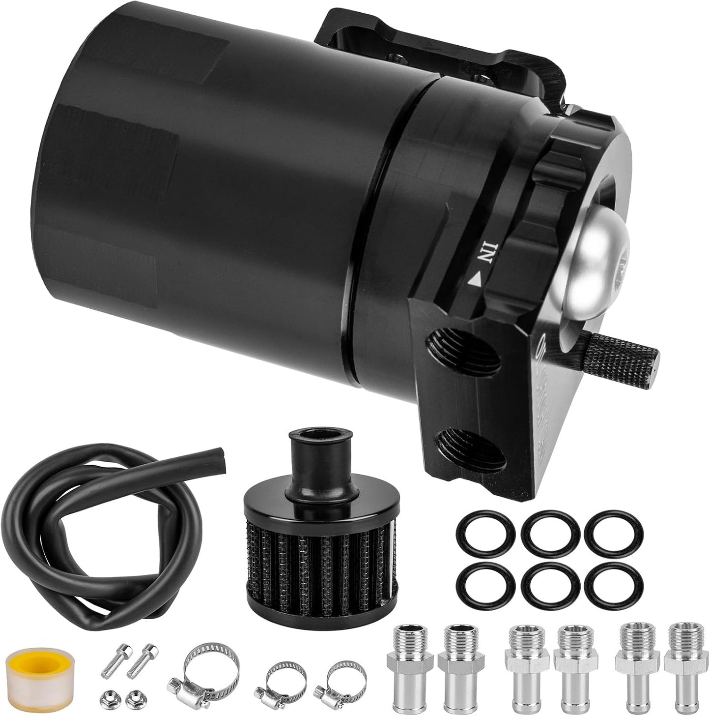 Kit tanque aceite 300ml negro deflector manguera combustible