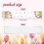 Camino mesa tulipanes patrón mariposa rosa amarilla 13x72pulg