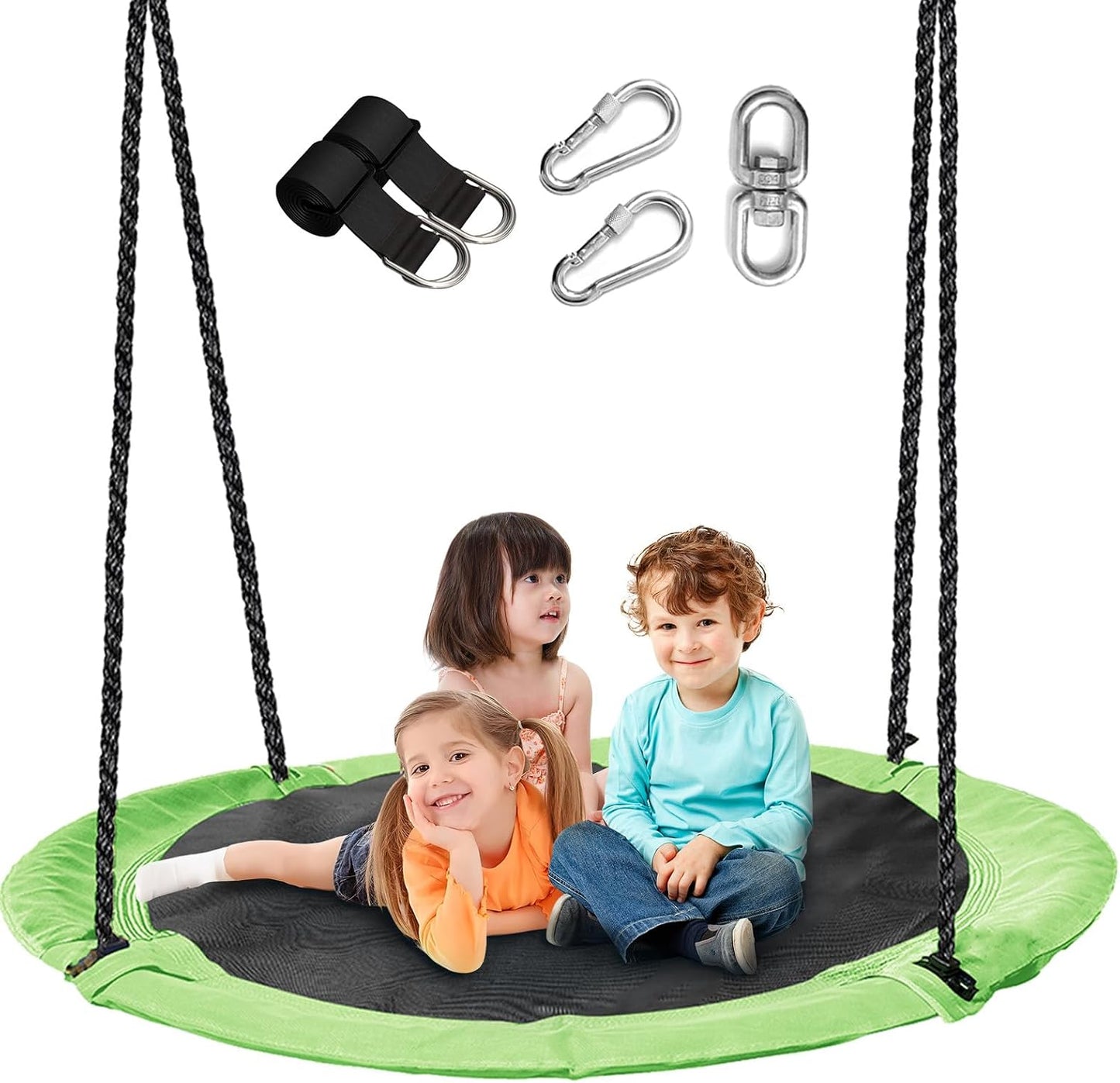 Columpio redondo para niños 43pulg textil impermeable