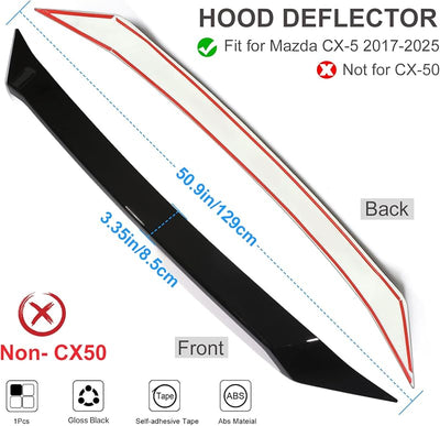 Deflector insectos CX-5 17-25 negro brillante