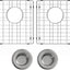Protectores fregadero acero inox 15x13" con drenaje