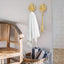 Ganchos pared diseño vintage hojas oro metal set 4
