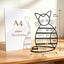 Organiz. joyas forma gato 48 agujeros para niñas negro