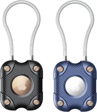 2 Soportes Airtag con Cable Metálico IPX7 Estuche Rígido