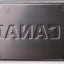 Placa matrícula Canadá metal hoja arce blanco