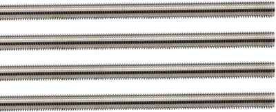 4 Pack Varillas Acero Inox 304 5/16pulg Roscadas 12pulg