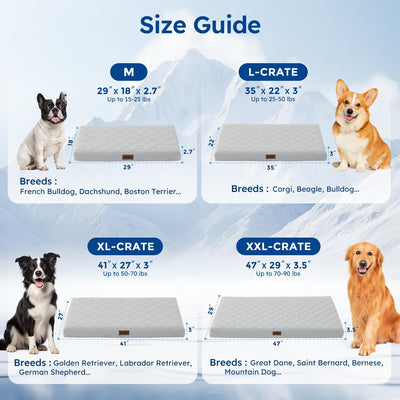 Cama para perros con almohada refrigerante XXL 47x29 pulg grey