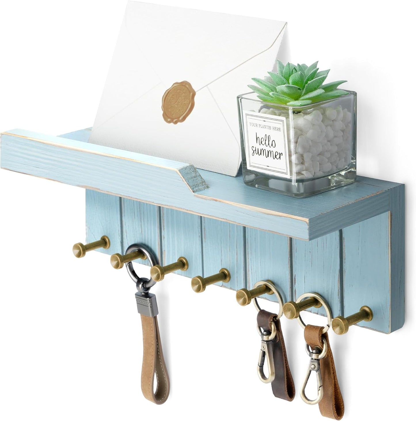 Soporte pared llaves bohemia 7 ganchos resistente