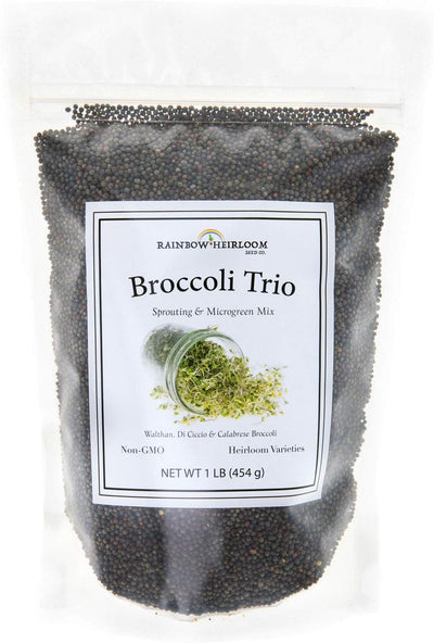 Trío brotes brócoli microverdes 1lb sin OMG