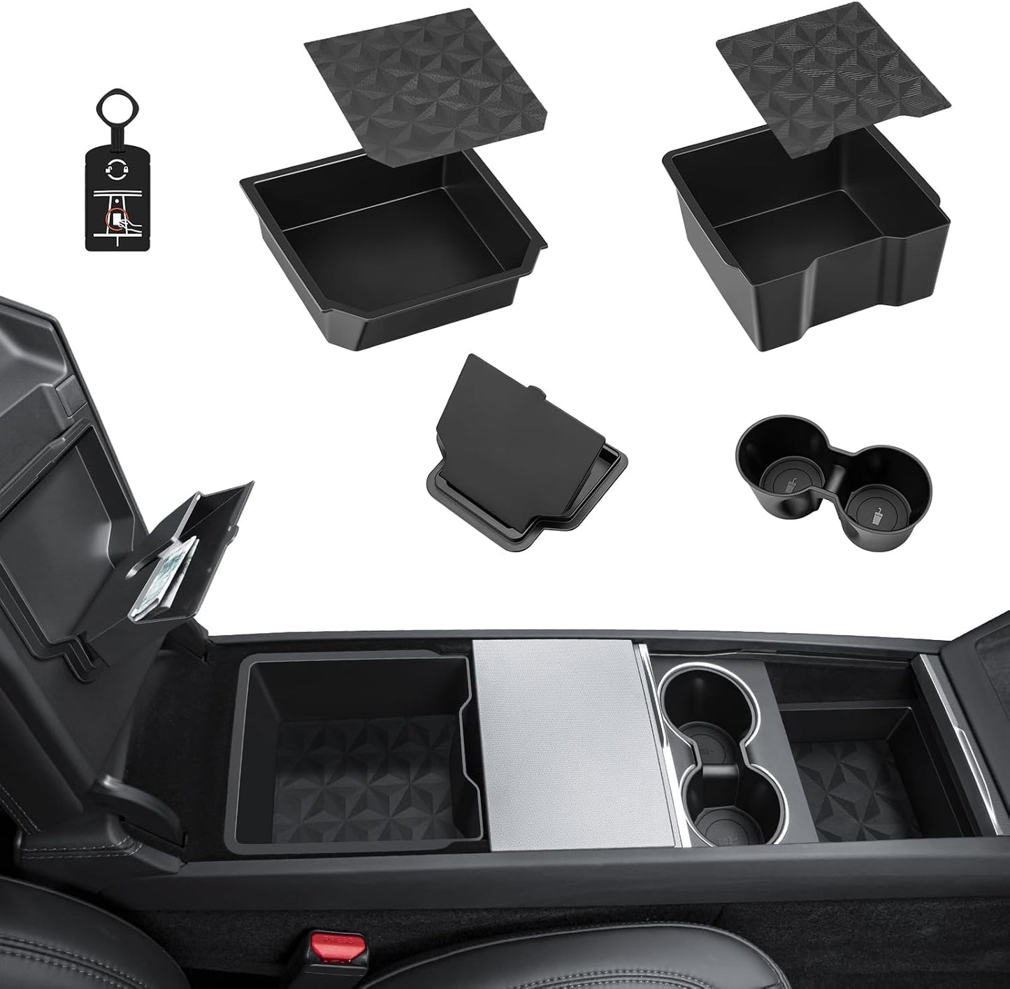Bandeja organizadora consola Tesla Model Y 2026