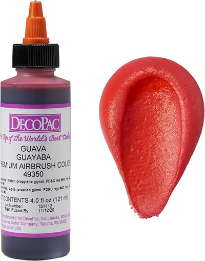 Aerógrafo comestible para decorar pasteles y galletas 4oz guayaba