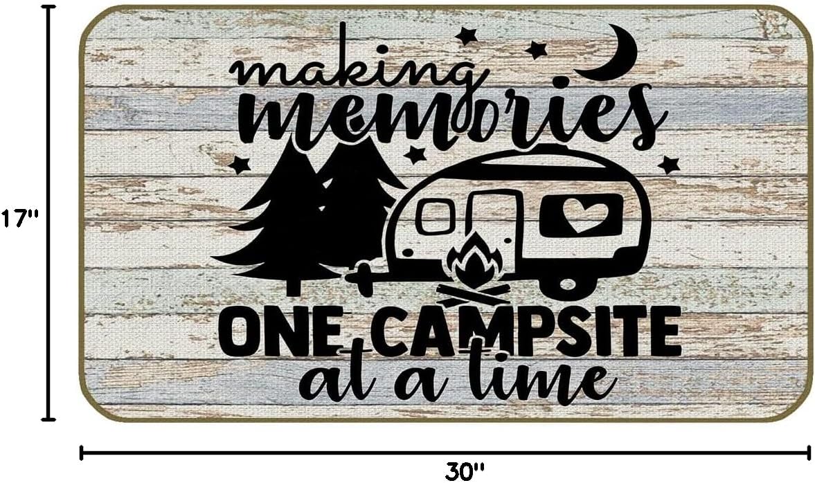 Tapete decorativo 17x30pulg diseño campamento granja hogar