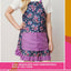 Delantal floral mujer bolsillos ajustable cocina