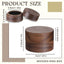Caja anillos madera redonda 2" para hombres mujeres