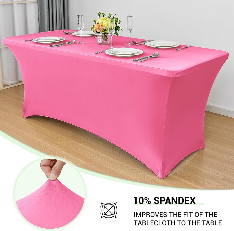 Mantel elastano 8ft para mesas plegables paquete 2 ajustables