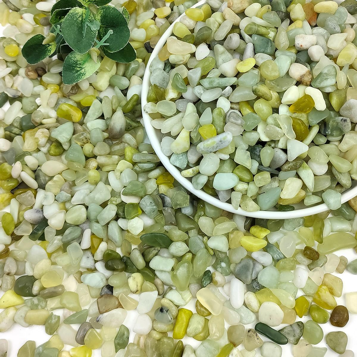 Piedras jade decorativas 3/8" para macetas interiores