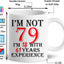 Taza café regalo cumpleaños 79 años mujer hombre