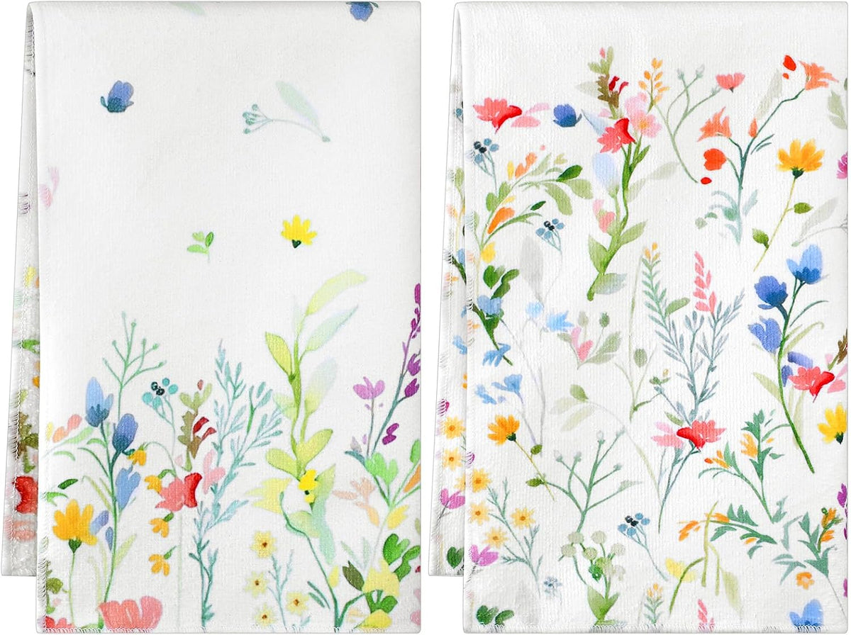 Toallas de cocina Spring Wildflower absorbentes para regalo de casa
