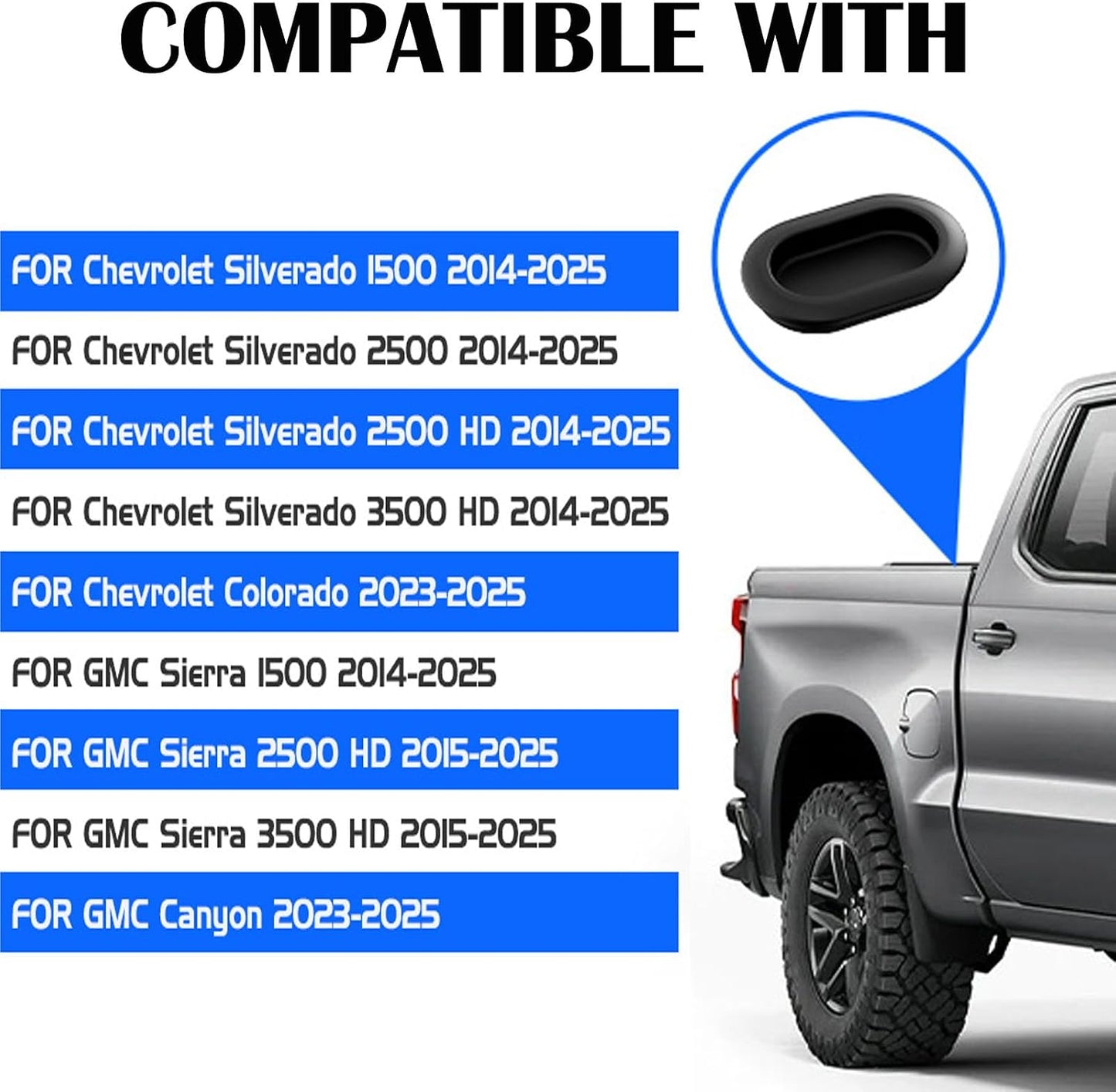 Kit enchufe goma 11pzas Chevy Silverado 14-25 GMC Sierra