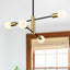 Lámpara Sputnik ajustable 4 luces techo industrial comedor