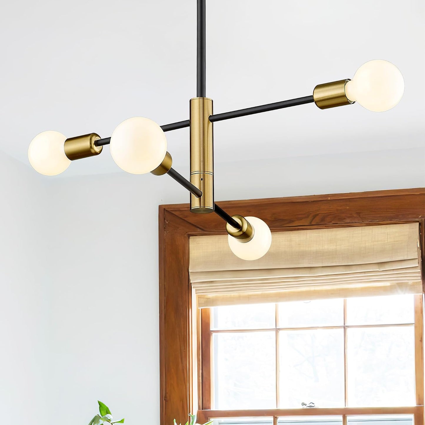 Lámpara Sputnik ajustable 4 luces techo industrial comedor
