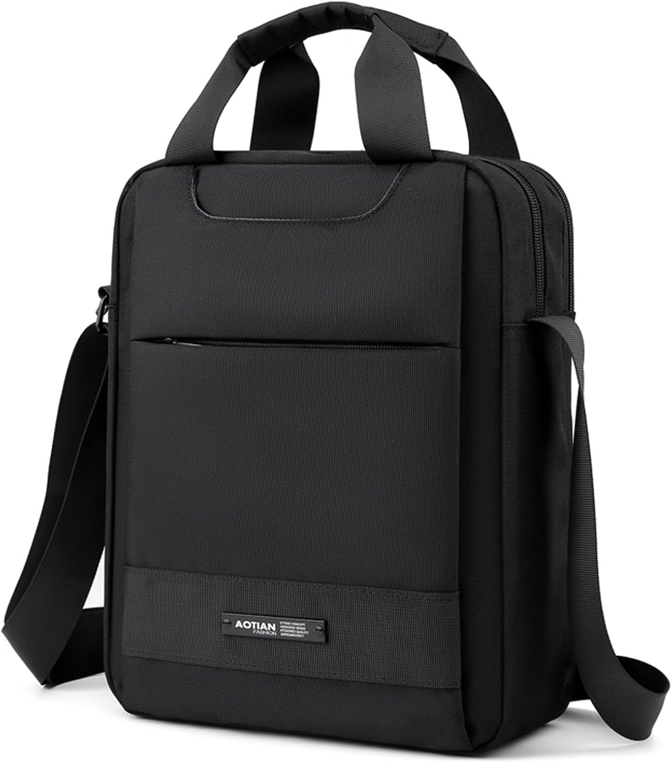 Bolso bandolera A4 para hombre negro impermeable