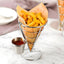 2 Soportes Tazas Papas Fritas Acero Inox Cesta Servicio