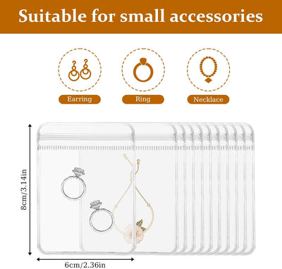 20 Bolsas Joyería Antideslustre 2.36x3.14" Estuche Viaje