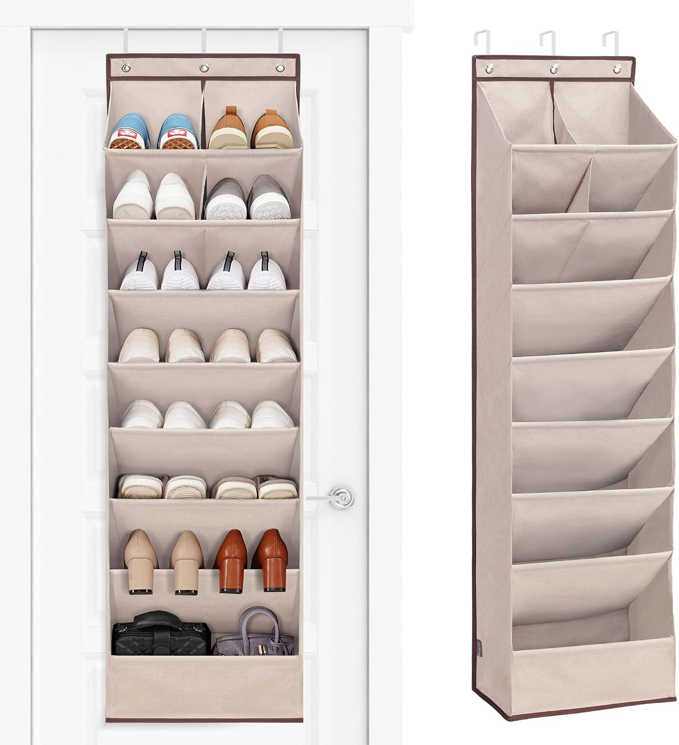 Organiz. zapatos colgante para puerta y dormitorio