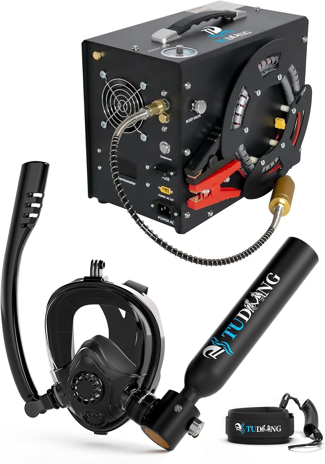 Tanque buceo portátil 0.5L compresor aire 6-10 min S200Plus