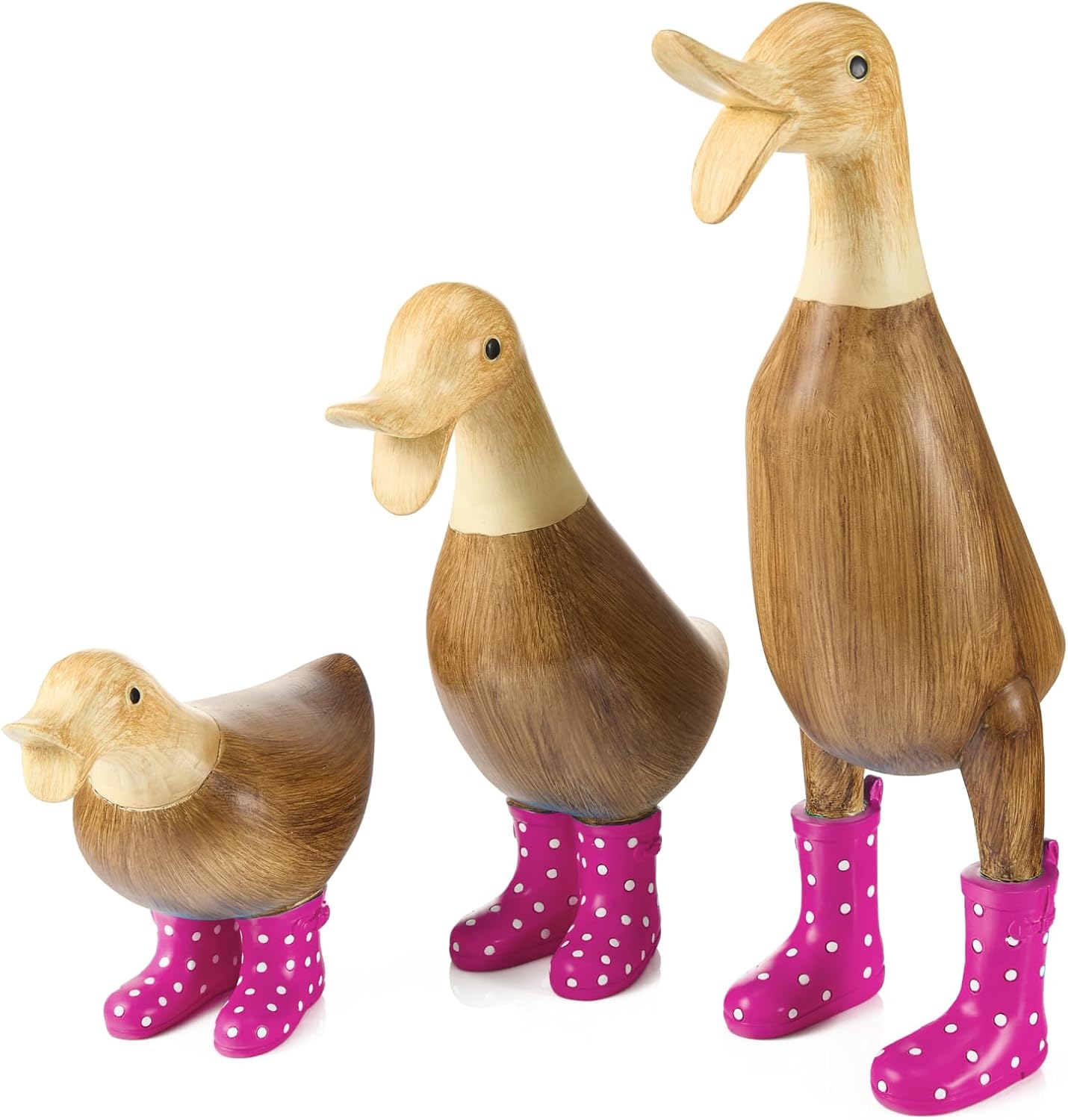 Figura pato con botas de lluvia para jardín decoración