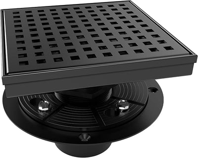Drenaje ducha cuadrado 6pulg acero inox SUS304 negro mate