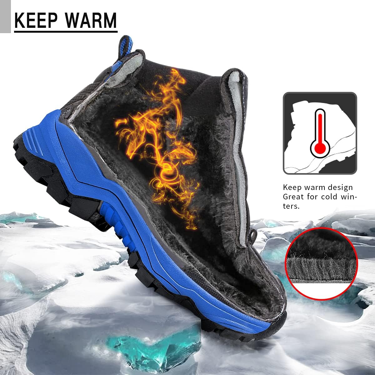 Botas de nieve para niños unisex impermeables antiderrap
