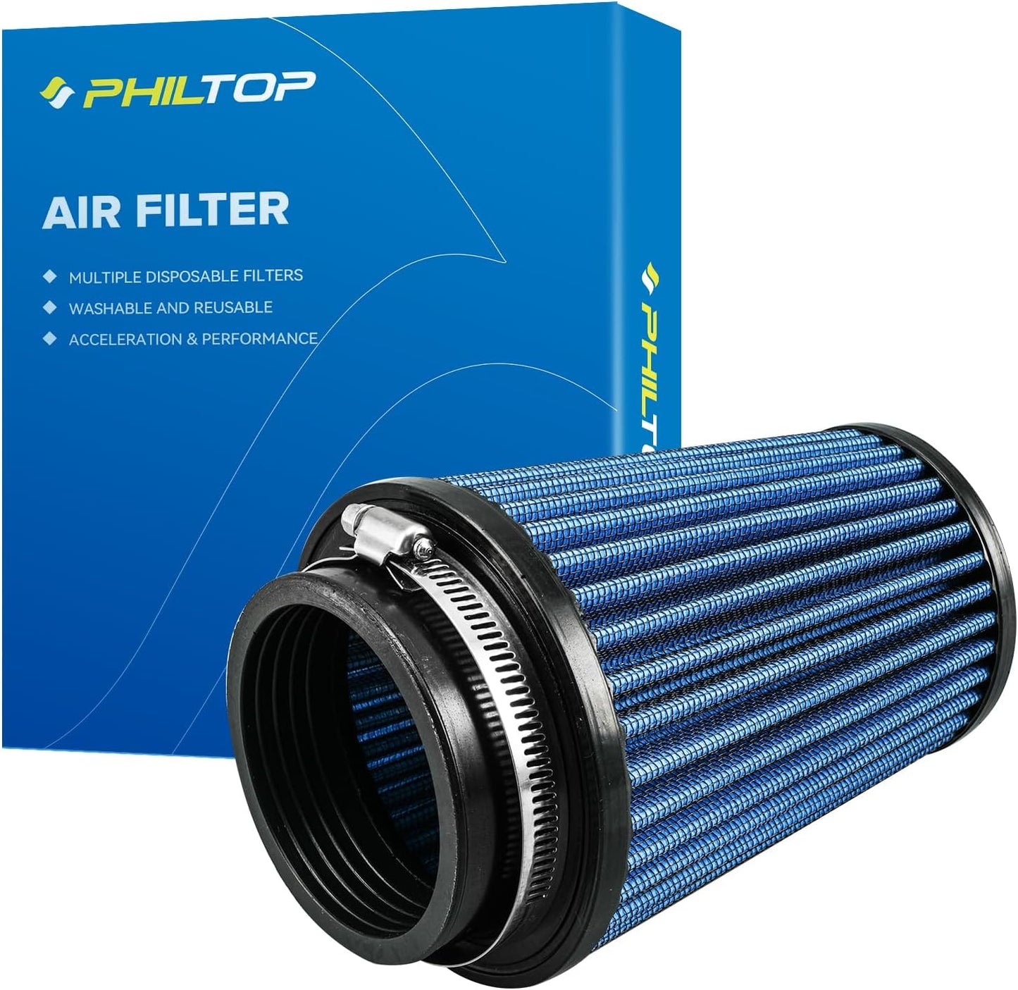 Filtro aire universal lavable 3pulg 5.75pulg