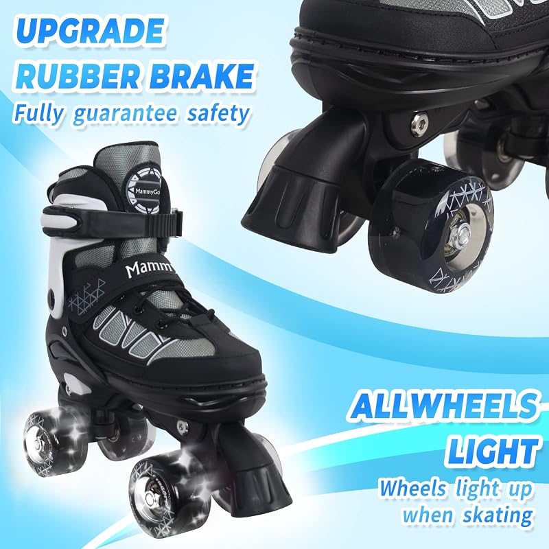 Patines para niños ajustables con ruedas iluminadas 6-12