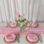 Mesa Camino Estopilla Rosa 13ft con 12 Servilletas
