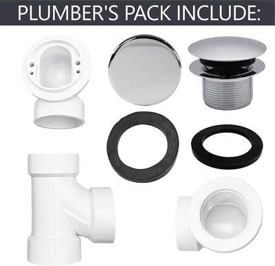 40 Plomeros PVC con Desagüe Baño Cromo Pulido D593PHRK-26