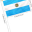 25 Banderas Argentinas con Poste 11.8pulg 5.5x8.2pulg Eventos