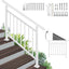 Pasamanos ajustable metal blanco para escalones al aire